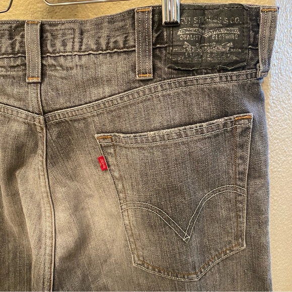 LEVI’S 514 Men Gray Slim Straight Denim Jeans Size 40-Been Hemmed - Picture 4 of 7